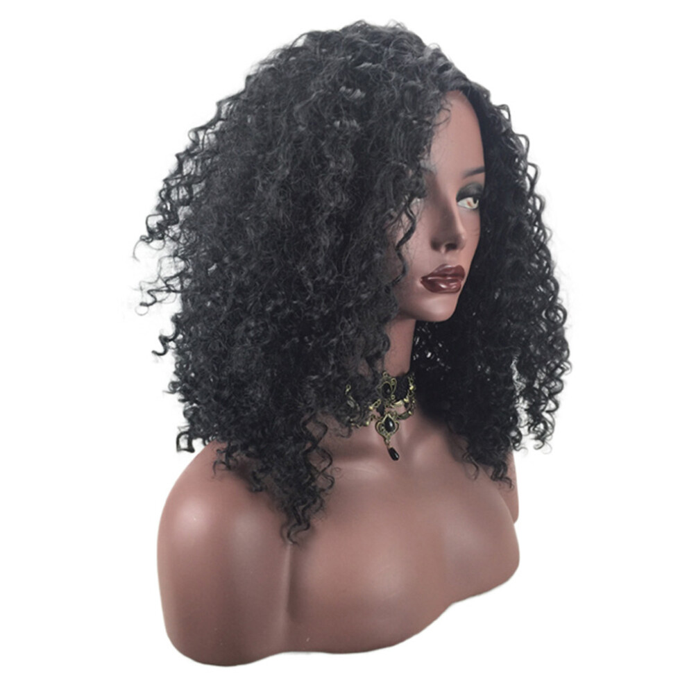 Artibetter Unisex Black Women Fashion Curly Hair Wig Afro Small Curl Natural Looking