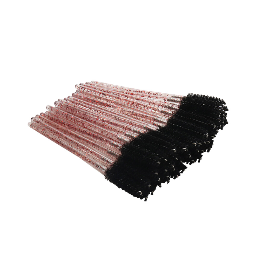 Aboofan Black 100Pcs Disposable Mascara Brushes Crystal Rod Applicator