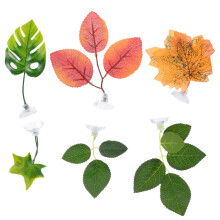6Pcs Decorative Betta Hammocks Wear-Resistant Artificial Leaves