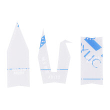 3Pcs Acrylic Paper Crane Pattern Stencil Kit For Craft Diy