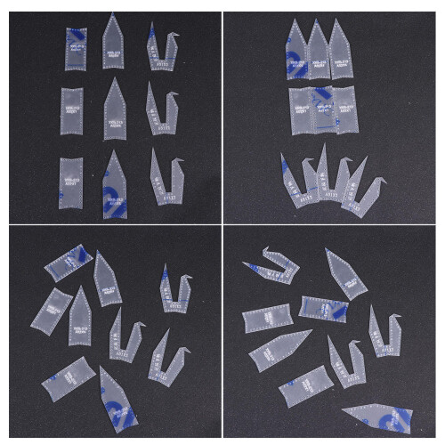 3Pcs Acrylic Paper Crane Pattern Stencil Kit For Craft Diy 1