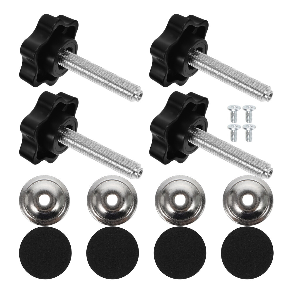 4 Sets Replacement Threaded Knobs Kit With Bolts And Washers
