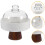 Ceramic Cake Stand With Dome High-Footed Dessert Tray For Party 3