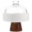 Ceramic Cake Stand With Dome High-Footed Dessert Tray For Party 4