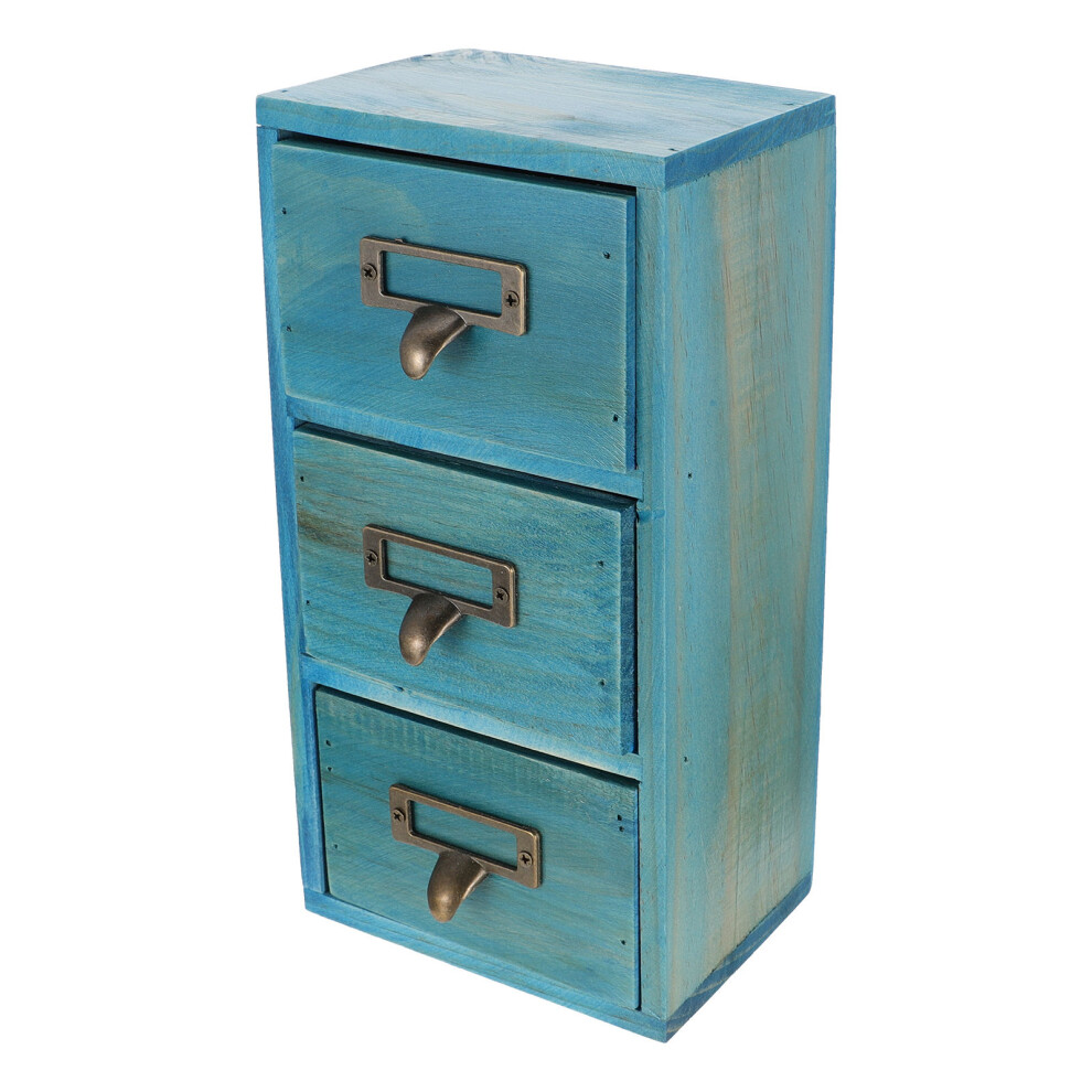 Photos - Other Furniture Desktop Storage Box Vintage Wooden Drawer Container Organizer