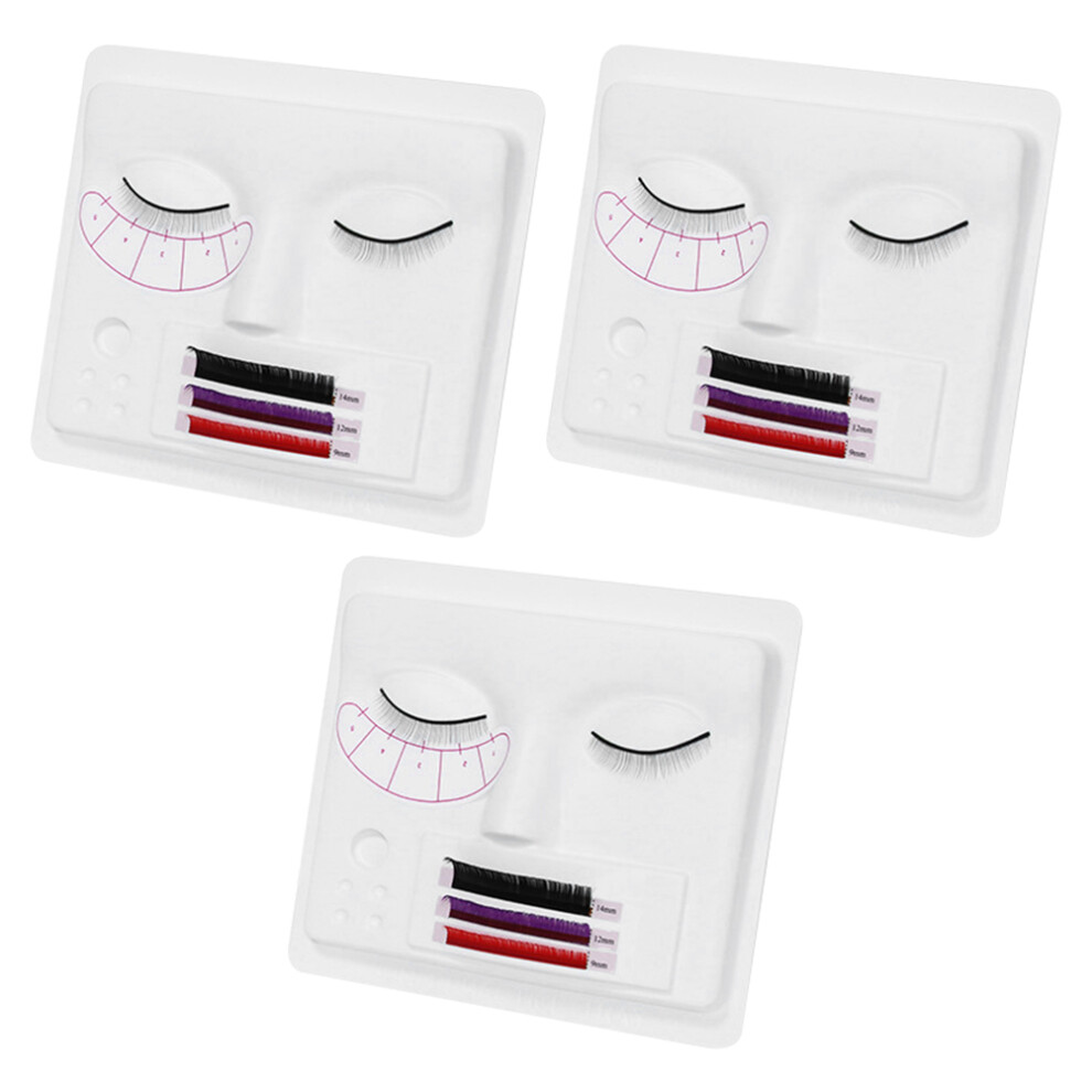 Aboofan 3Pcs Plastic Eyelash Extension Grafting Tray For Beauty Salon