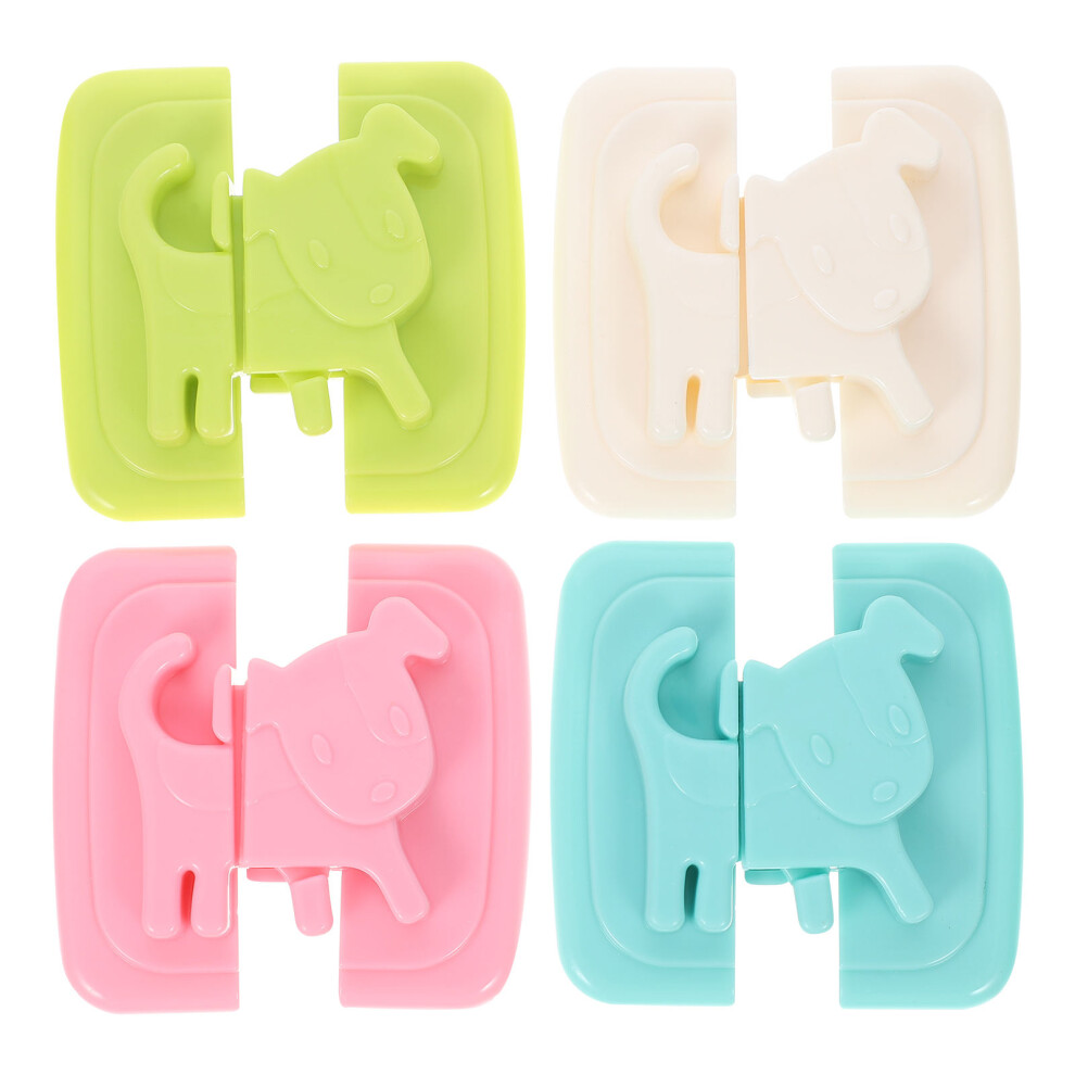 Refrigerator Door Lock Safety Lock Assorted Color Plastic 4Pcs Villcase