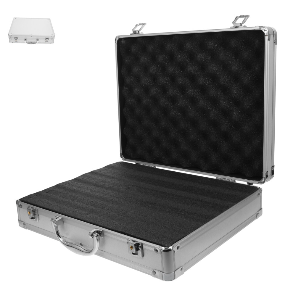 Metal Briefcase Aluminum Alloy Document Case Tool Carrying Box 3353918935740