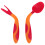 3 Sets Kids Training Tableware With Easy Grip Spoon Fork For Toddlers Red 1
