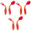 3 Sets Kids Training Tableware With Easy Grip Spoon Fork For Toddlers Red 3