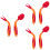 3 Sets Kids Training Tableware With Easy Grip Spoon Fork For Toddlers Red 6