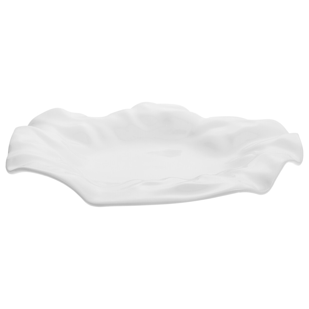 1Pc Irregular Fold Ceramic Tray For Home Food Serving-image-OPC-PKX9RWZ-NEW