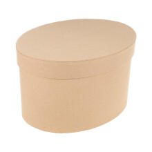 Oval Kraft Paper Hardboard Box For Cookies Cakes And Chocolate