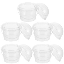 5Pièces Seaux Clair Pour Glaces, Popcorn, Boissons Froides