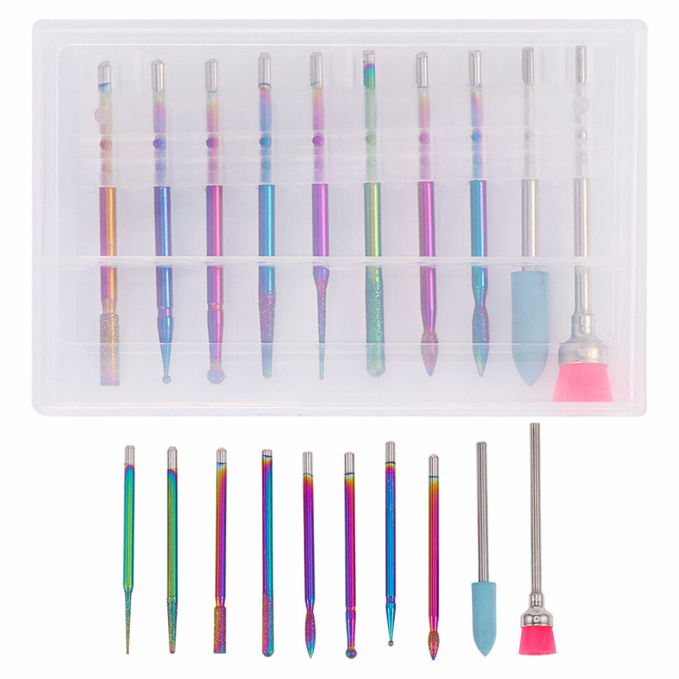 Vaguelly 10Pcs Sturdy Nail Cuticle Drill Heads For Manicure Grinding Polishing