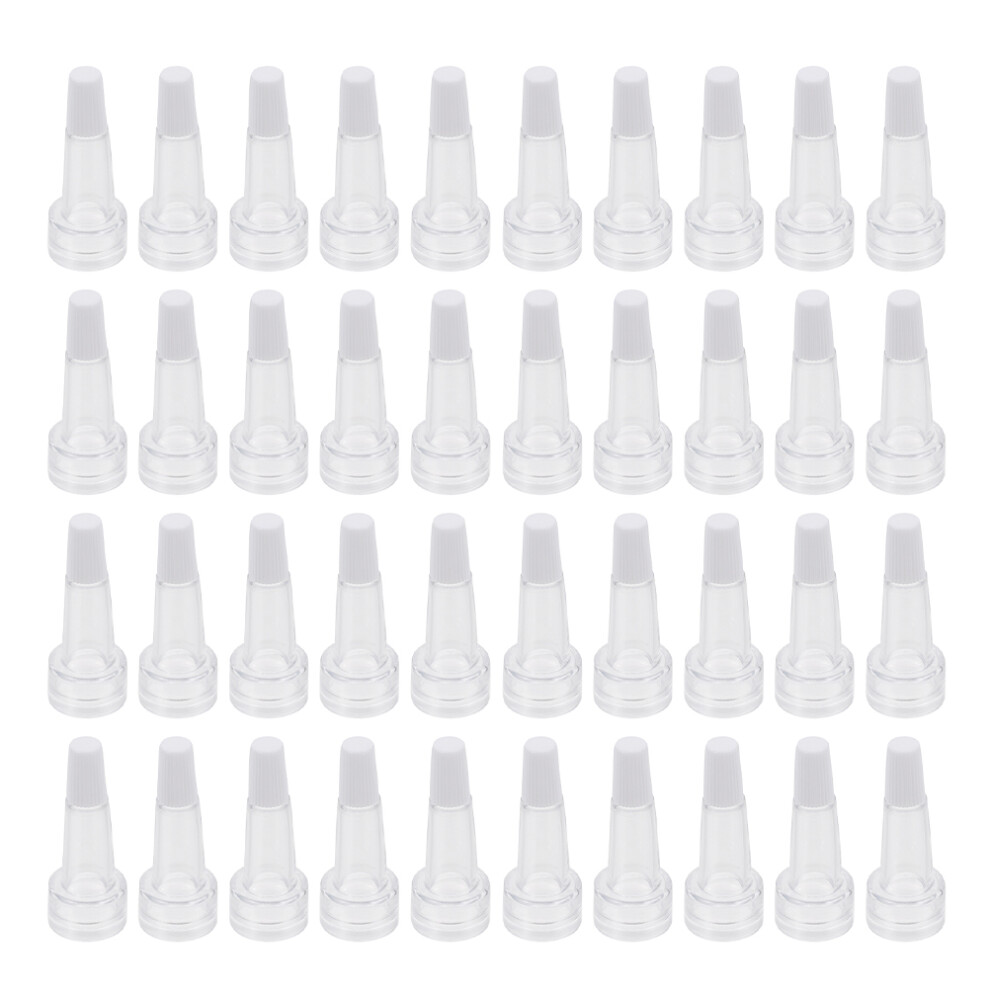 Happyyami 250 Pcs Vial Bottle Cap 13-Teeth Transparent Serum Lid
