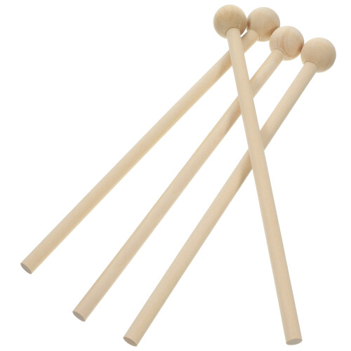 20Stk Holz Percussion Schlägel Für Instrumente Hellgelb 2