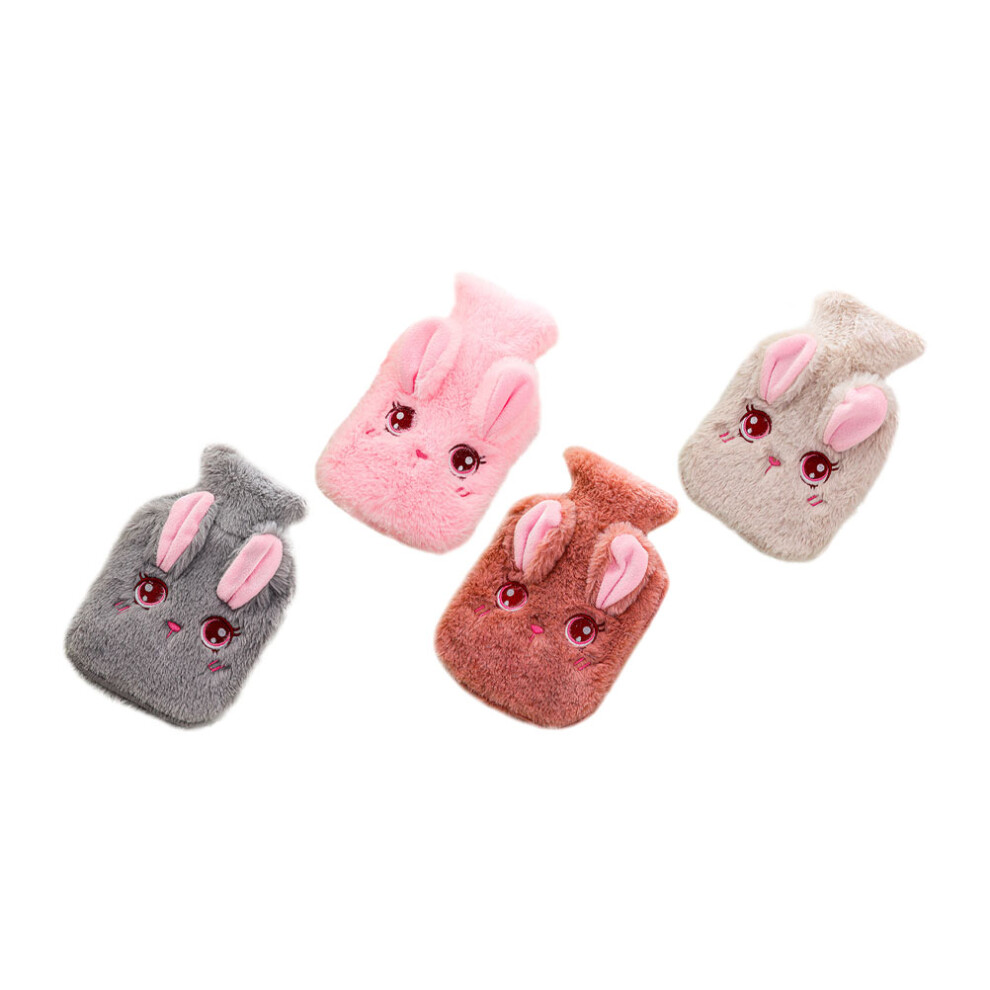 Vaguelly 4Pcs Cartoon Plush Detachable Hot Water Bags