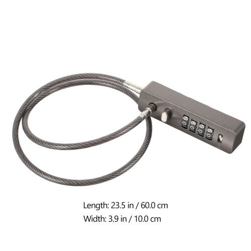 Combination Cable Lock 4 Digit For Luggage Bicycles 1