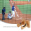 2 Pair Horizontal Bamboo Baseball Bat Display Holder Bracket Rack 7