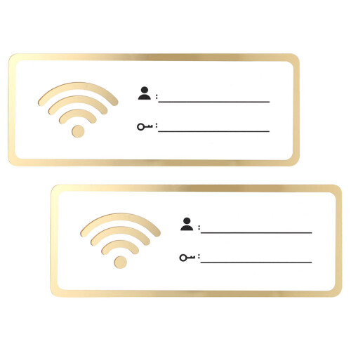 4 Pcs Acrylic Wifi Password Sign Board 2