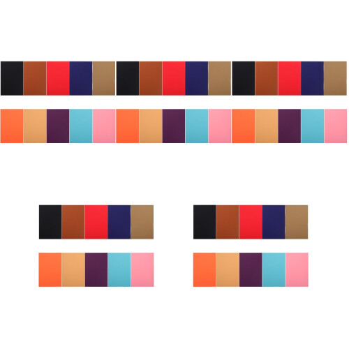 50 Pcs Colorful Pu Sheets Craft Patch Kit 2
