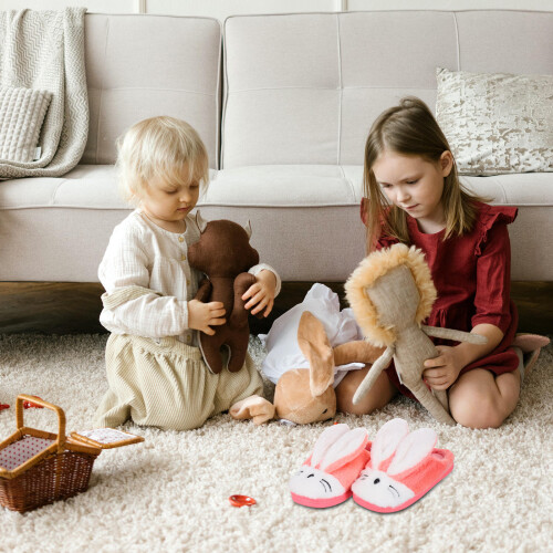 One Pair Children's Flannel Winter Slippers 1