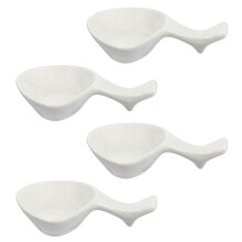 4Stk Weiße Keramik-Stäbchenhalter Mit Dip-Schalen Für Zuhause