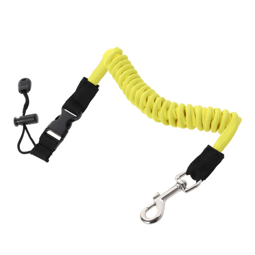 elastic paddle leash for kayak canoe boat, 155cm yellow