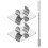 1Set Draagbare Make-Up En Manicure Mengplaat Met Spatel 8