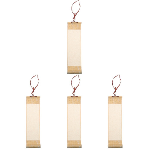 4Pcs Chinese Calligraphy Scroll Blank Hanging Wall Ornament For Office 1