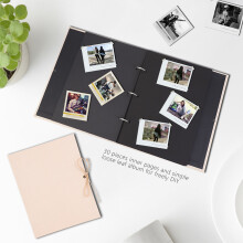 Kreatives Leinen DIY Scrapbook-Album 30 Seiten Beige mit Seilverschluss