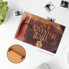 Vintage-Stil DIY gebundene Seil-Hochzeits-Erinnerungsalbum mit 40 Seiten