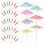 90 unid. guarda-chuvas com e para cupcakes 7