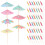 90 unid. guarda-chuvas com e para cupcakes 5