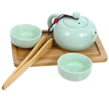 Conjunto De De Porcelana Com Bule E 2 Xícaras - Verde