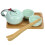 Conjunto De De Porcelana Com Bule E 2 Xícaras - Verde 3