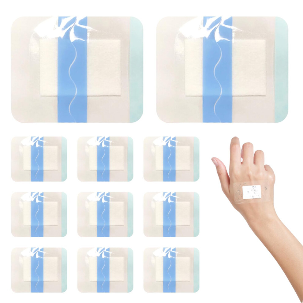 60PCS 6x7CM Transparent PU Waterproof Wound Dressing, Waterproof Dressings For Wounds, Medical Adhesive Cover