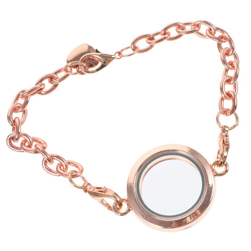 Pulseira com medalhão de para pingentes flutuantes