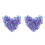 2Pcs Decorative Violet Acrylic Circle Sequins for DIY Craft Sewing 10