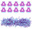 2Pcs Decorative Violet Acrylic Circle Sequins for DIY Craft Sewing 3