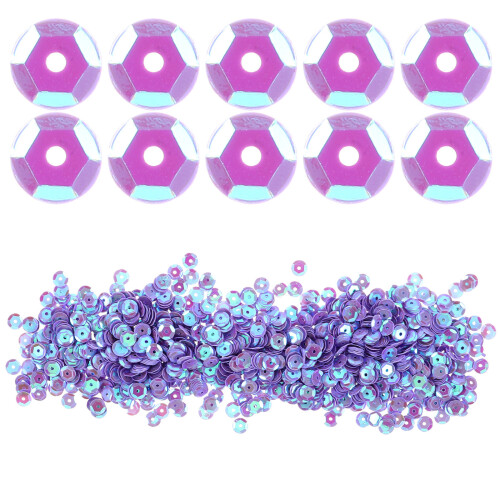 2Pcs Decorative Violet Acrylic Circle Sequins for DIY Craft Sewing 2
