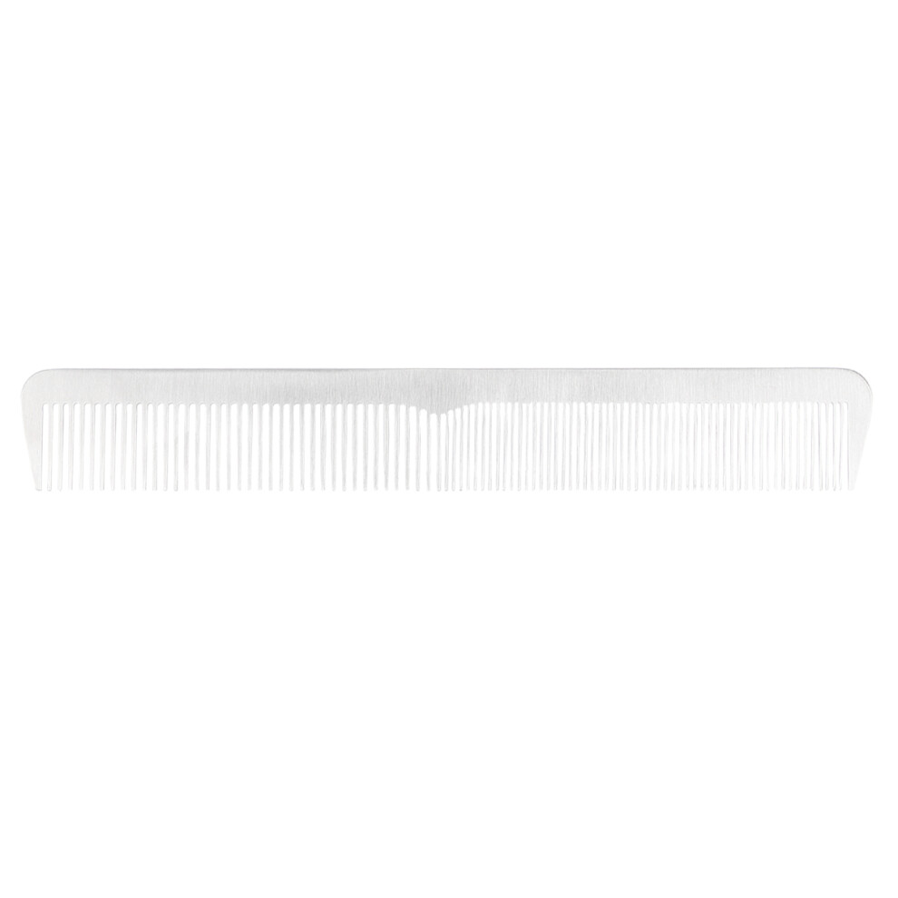 Inoomp 2 Pcs Titanium Steel Fine Tooth Hair Comb 19X3cm Silver
