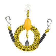 Boat Tow Harness Tubing, Multipurpose Inflatable Tow Rope, Surfing Ski Towing, Yellow
