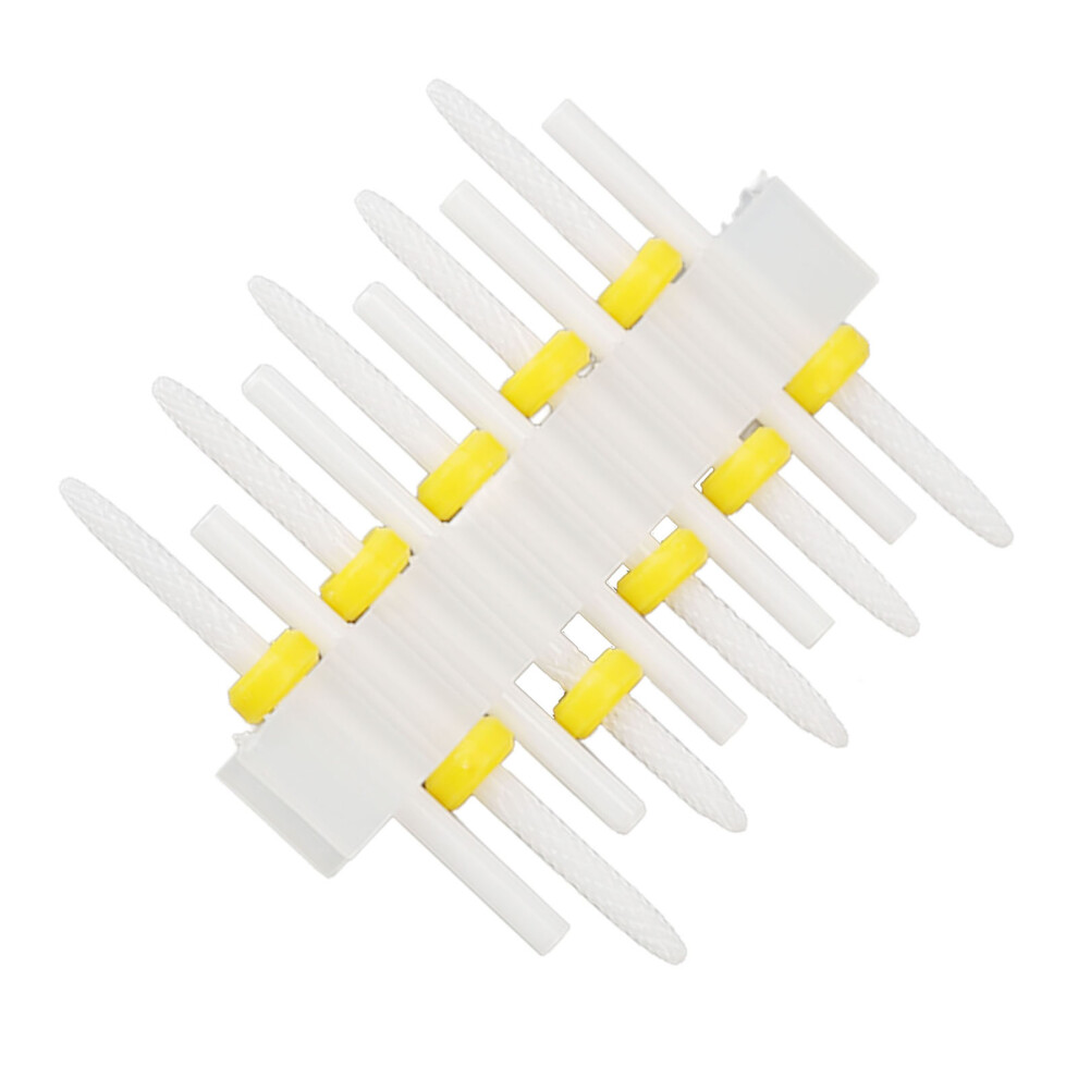 10pc Ceramic Nail Drill Bits Set for Polish & Dead Skin Removal