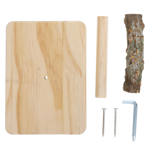 3Pcs Interactive Wooden Rocking Perch For Parrot Training And Play 2