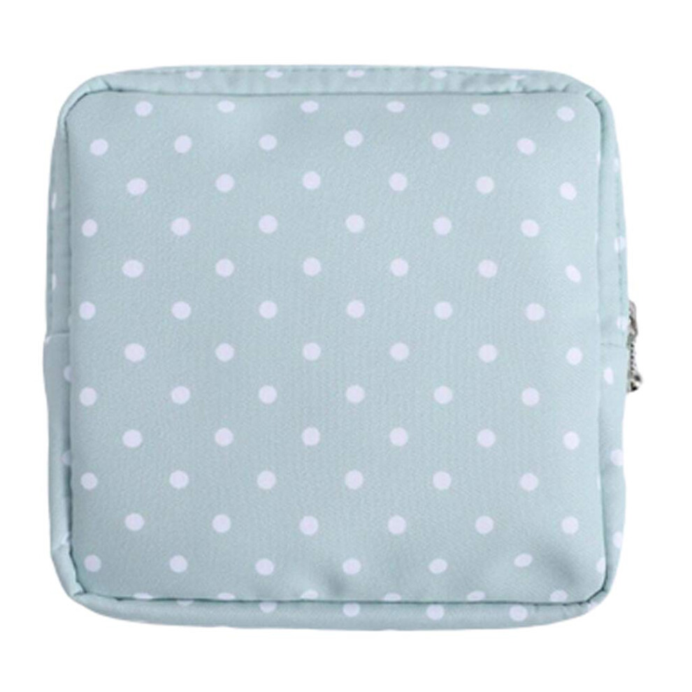 Green Sanitary Napkins Bag Zippered Tampon Organizer Pouch Travel Case For Pads And Tampons