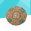 1 Pc Round Natural Cork Coaster Heat Resistant Patterned Table Mat 6