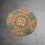 1 Pc Round Natural Cork Coaster Heat Resistant Patterned Table Mat 10