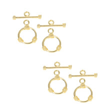 4Sets T-Bar Sluitingen Voor Sieraden in Goud